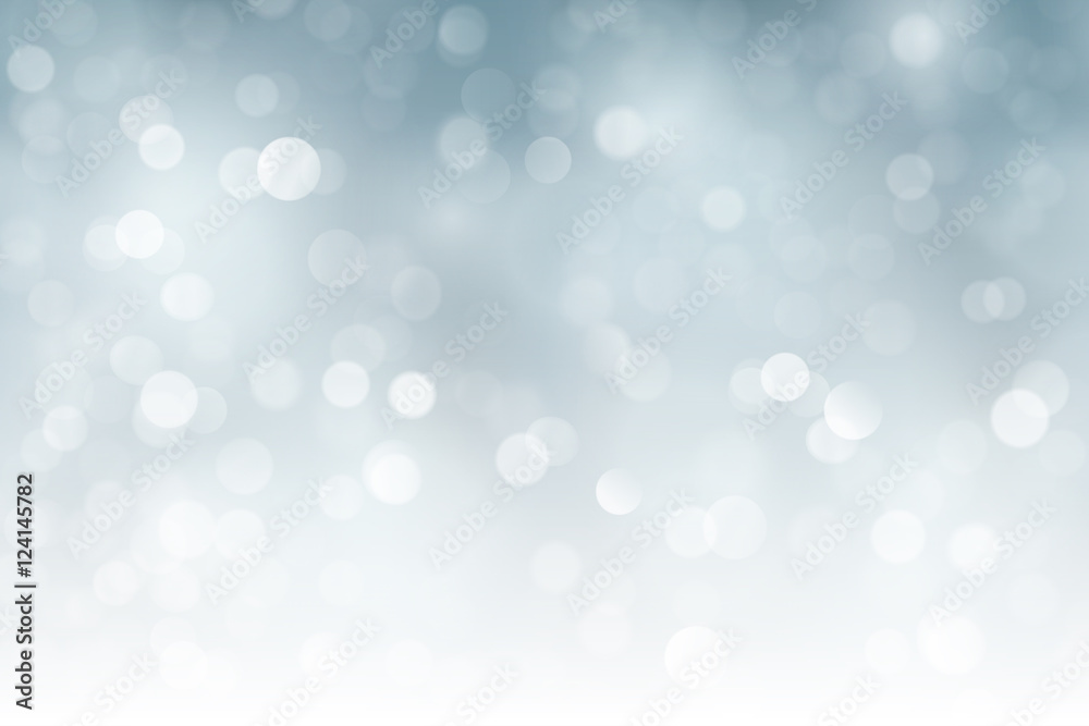 Silver sparkling Christmas, holiday blurry lights, bokeh backgro Silver sparkling Christmas, holiday blurry lights, bokeh backgro
