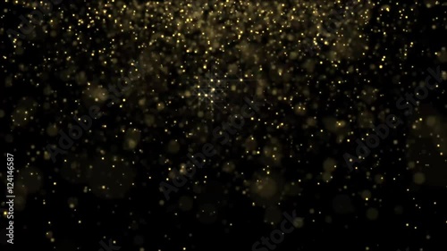 Glowing star particle in random direction  3D render abstract background  animation motion graphic with copy space on black background