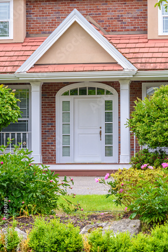 A nice entrance of a luxury house in Vancouver, Canada.