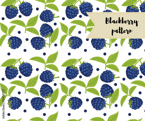 vector blackberry seamless pattern. background, pattern, fabric design, wrapping paper, cover