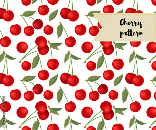 vector cherry seamless pattern. background, pattern, fabric design, wrapping paper, cover