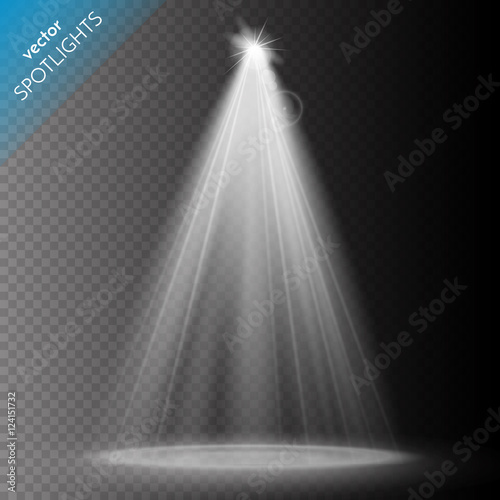 Vector Spotlights. Scene. Light Effects.