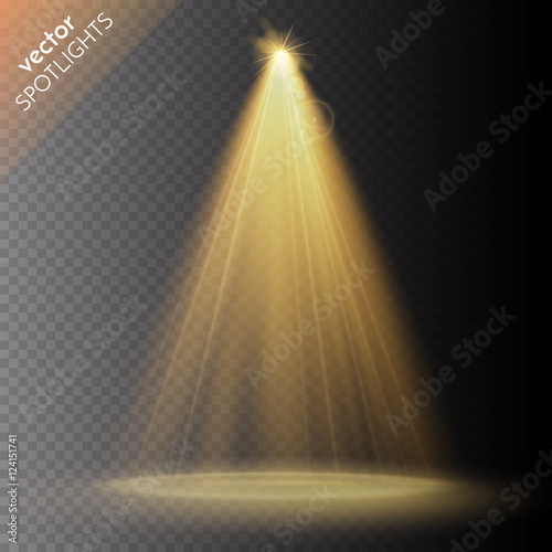 Vector Spotlights. Scene. Light Effects.