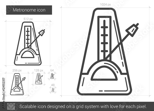 Metronome line icon.
