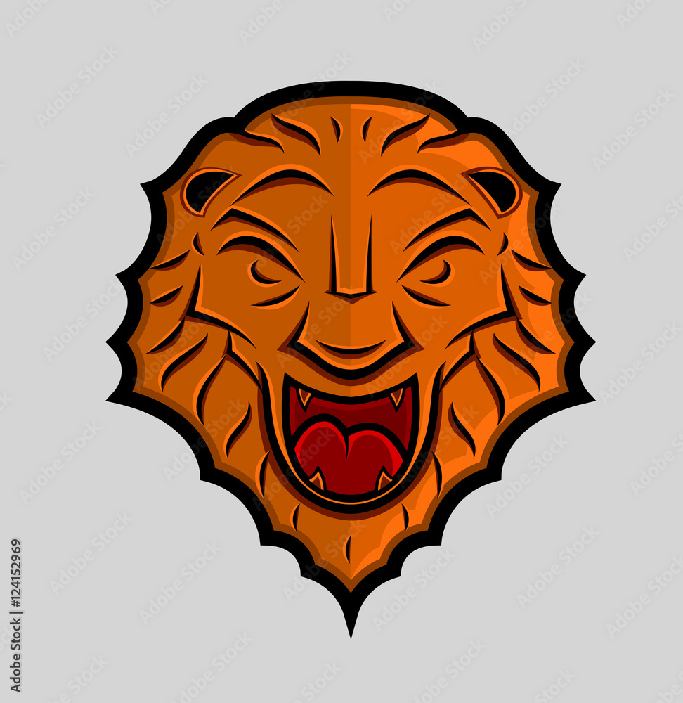 Obraz premium Lion Head Shield