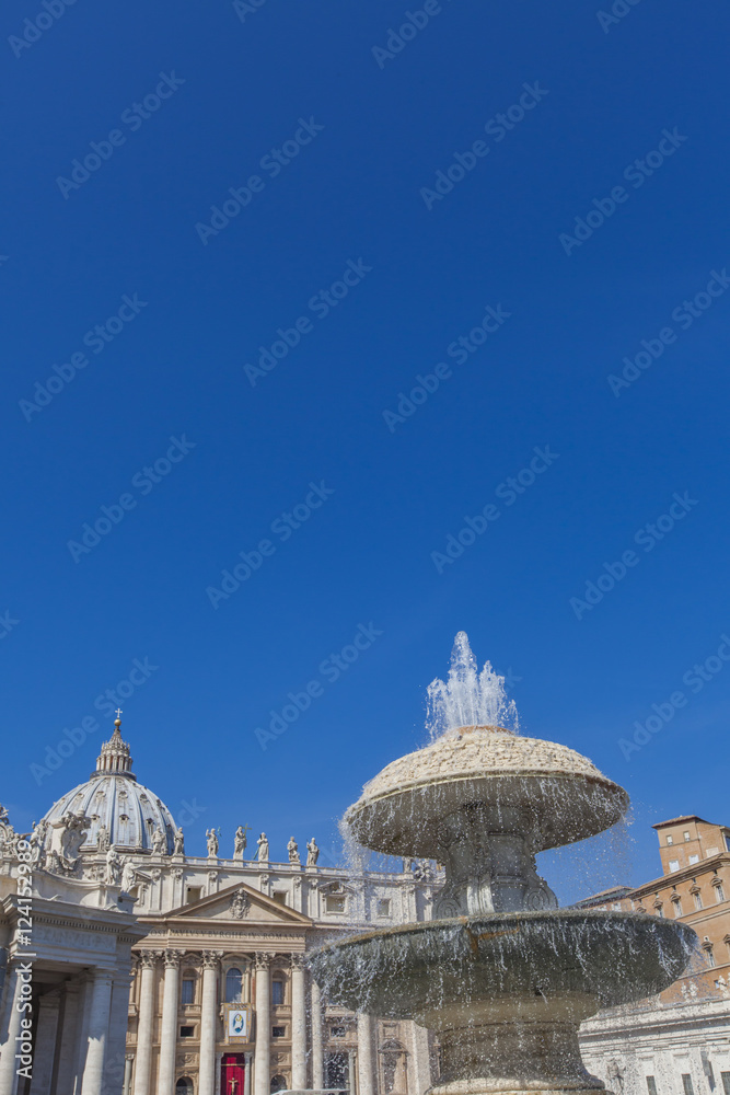 Fountain of St. Peter's Square in Vatican
