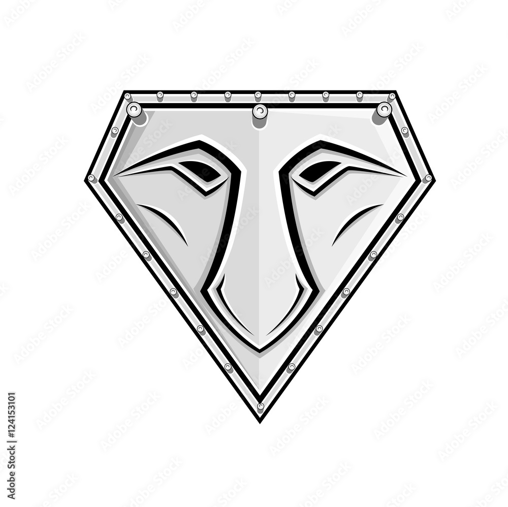 Face Design Shield Vector Face Design Shield Vector