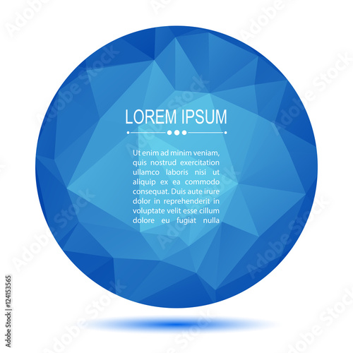 blue polygonal frame