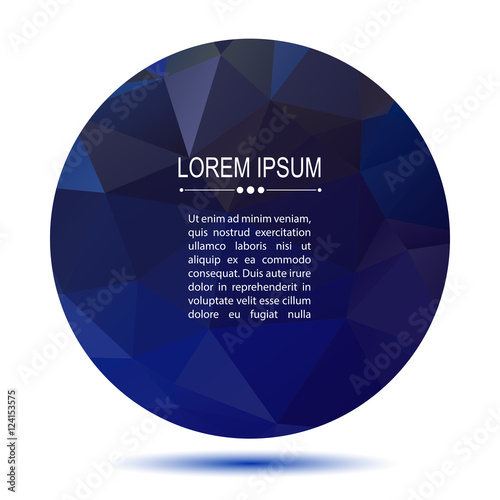 dark blue round frame