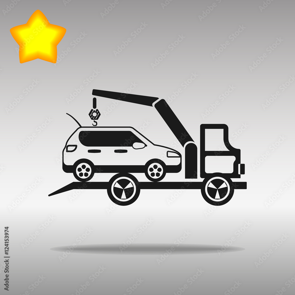 black Car evacuator Icon button logo symbol concept high quality black Car evacuator Icon button logo symbol concept high quality