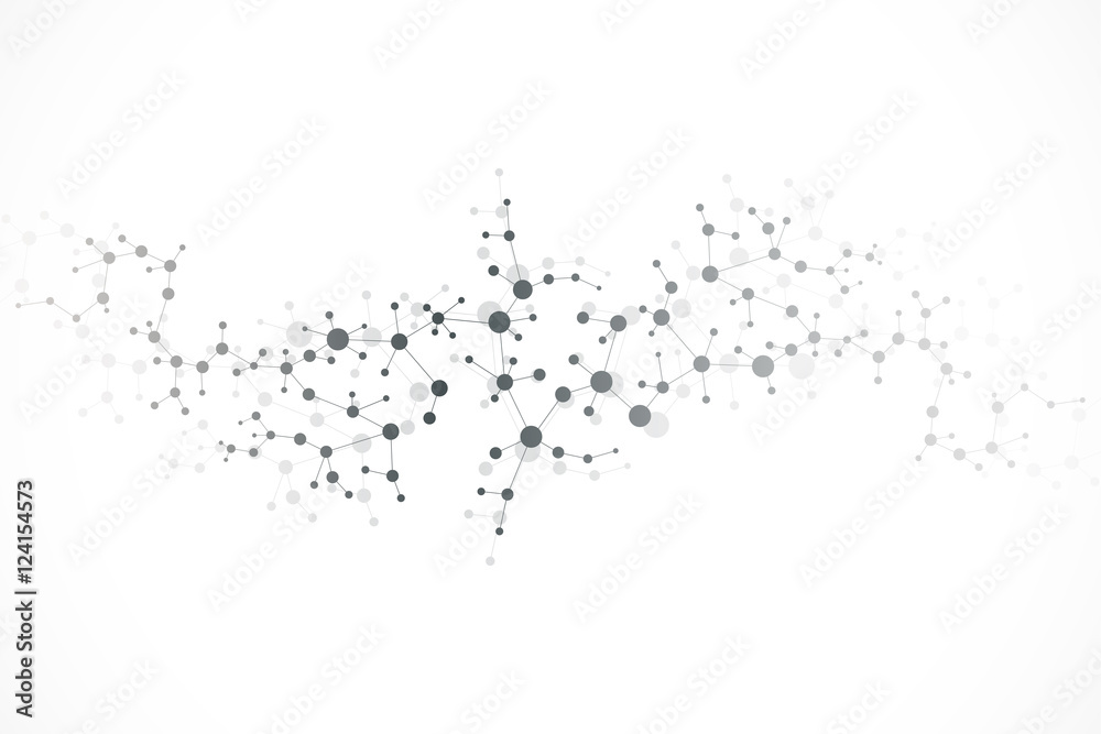 Structure molecule and communication Dna, atom, neurons. Science concept for your design. Connected lines with dots. Medical, technology, chemistry, science background. Vector illustration. Structure molecule and communication Dna, atom, neurons. Science concept for your design. Connected lines with dots. Medical, technology, chemistry, science background. Vector illustration.