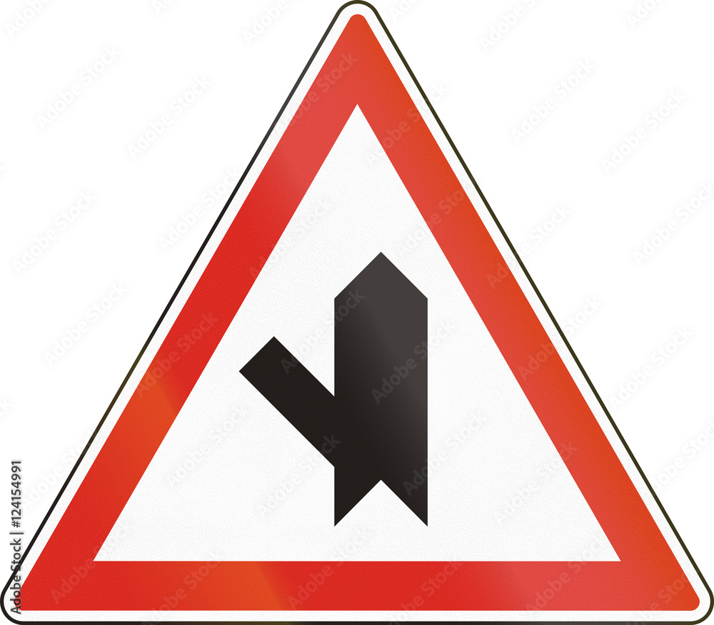 Belgian regulatory road sign - Intersection with priority Belgian regulatory road sign - Intersection with priority