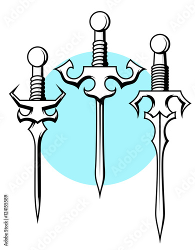 Oriental Swords Vector Designs