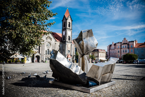 Fototapeta Naklejka Na Ścianę i Meble -  Town Square in Tarnowskie Gory, Poland