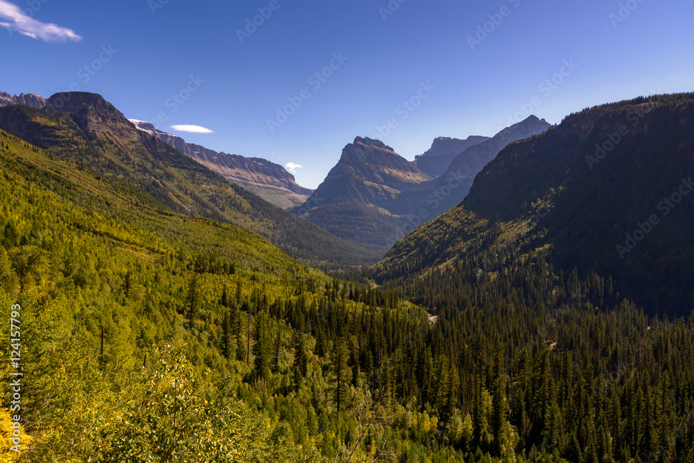 Scenic view of Glacier National Park