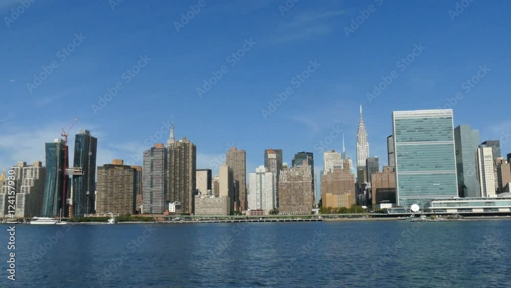 New York City Skyline, Buildings at East River, Manhattan Waterfront, view from Long Island City, Queens New York City Skyline, Buildings at East River, Manhattan Waterfront, view from Long Island City, Queens