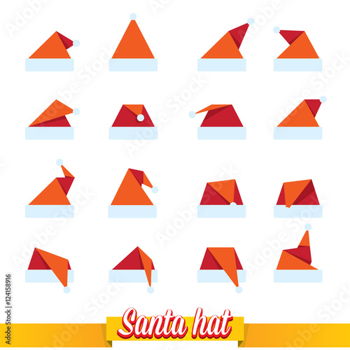 Free Download Santa hat flat icon. vector illustration - GFXLoad