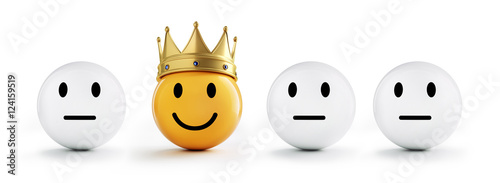 Obraz na płótnie Smiley mit Krone und Freunden 5