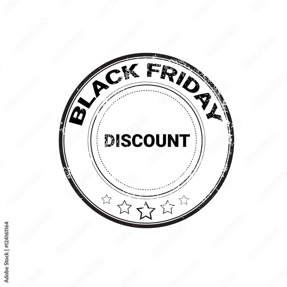 Black Friday Sale Discount Label Stamp Holiday Shopping Banner Vector Illustration Black Friday Sale Discount Label Stamp Holiday Shopping Banner Vector Illustration