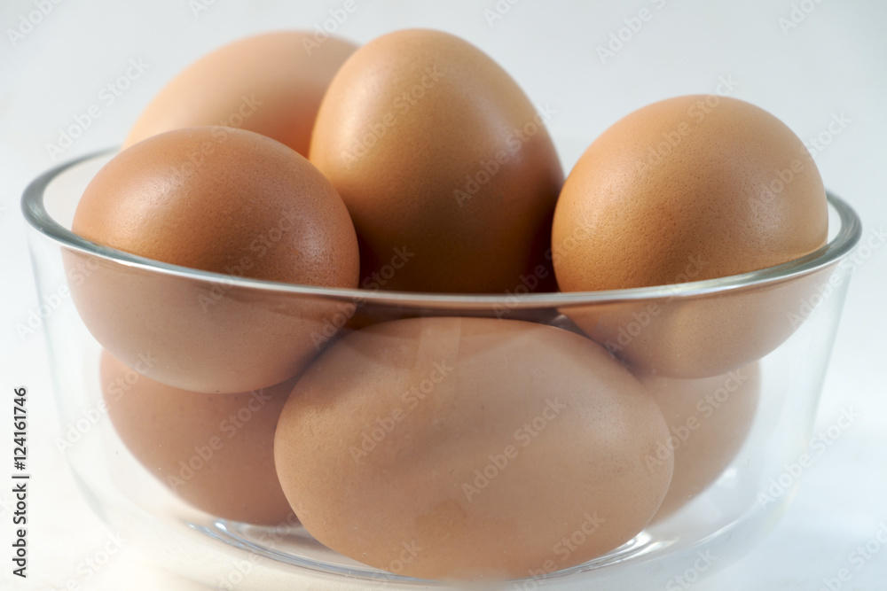 hen eggs in bowl on table hen eggs in bowl on table