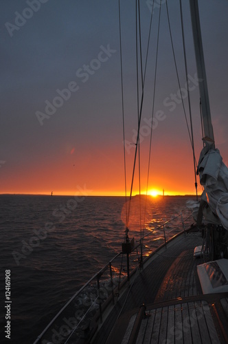 Sonnenuntergang auf der Nordsee