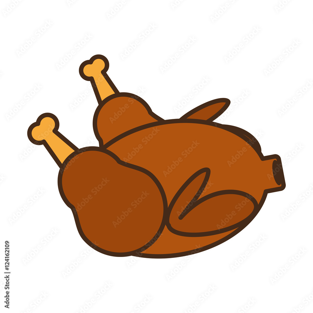 turkey meat thanksgiving food vector illustration design turkey meat thanksgiving food vector illustration design