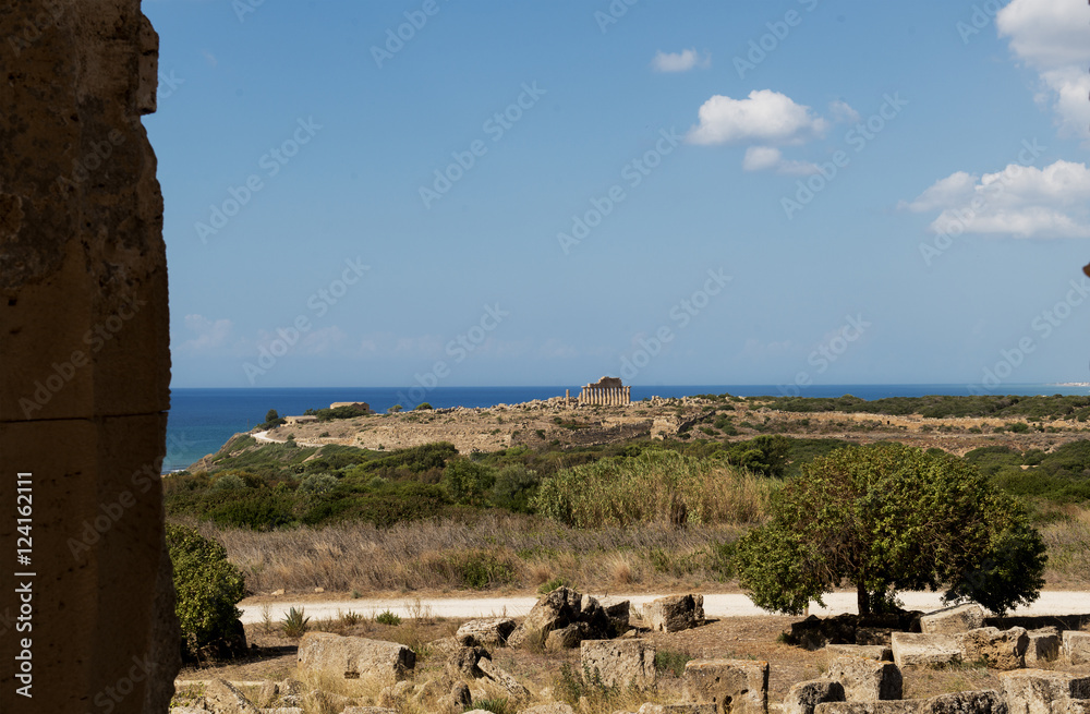 acropolis of Selinunte by the sea in Sicily Italy