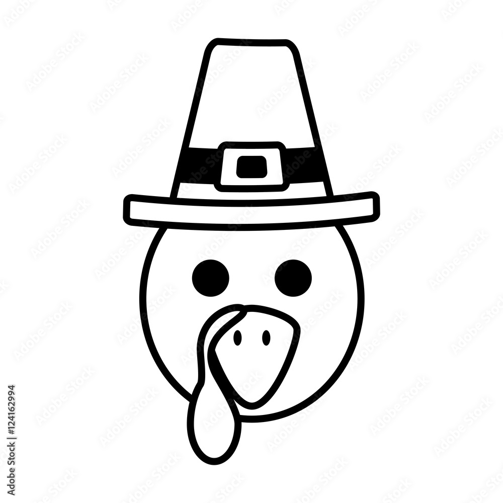 turkey character thanksgiving icon vector illustration design turkey character thanksgiving icon vector illustration design