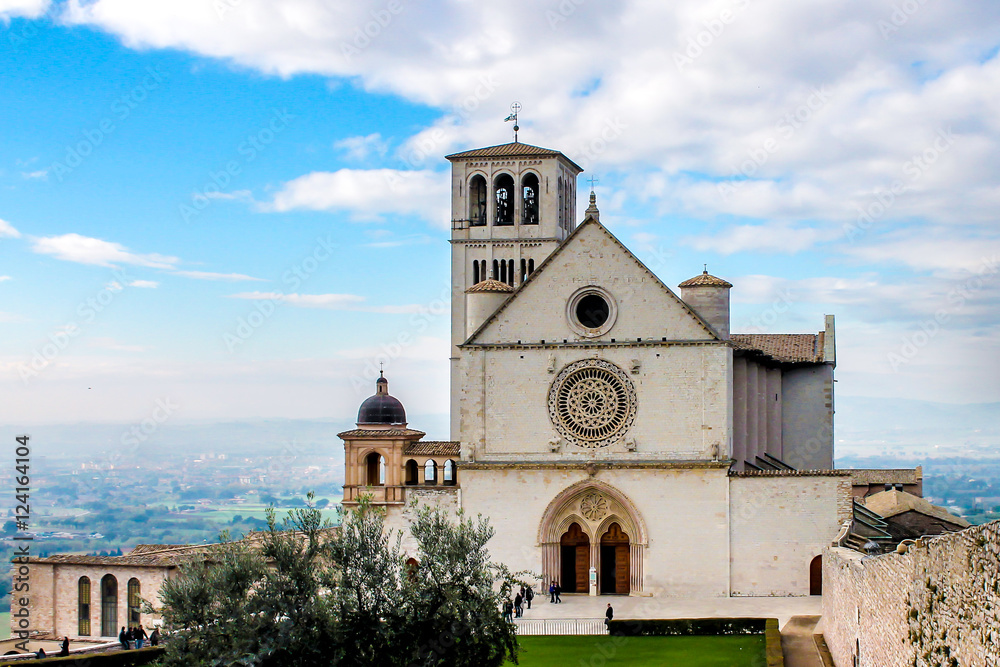Obraz premium Basilica of San Francesco d'Assisi, in Assisi, Italy