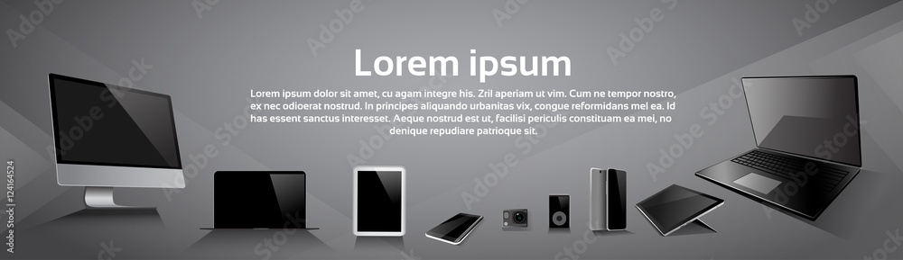 Responsive Design Laptop Phone Tablet MP3 Player Desktop Device Vector Illustration Responsive Design Laptop Phone Tablet MP3 Player Desktop Device Vector Illustration