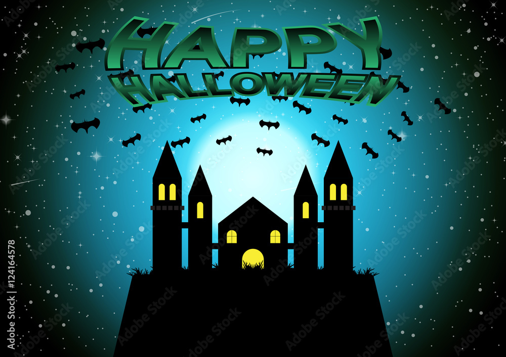 Happy halloween background vector illustration