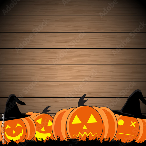 Pumpkin halloween background