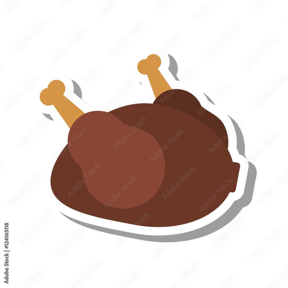 turkey meat thanksgiving food vector illustration design turkey meat thanksgiving food vector illustration design
