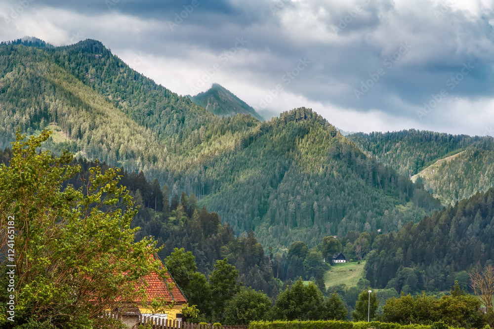 view from Mariazell, Austria