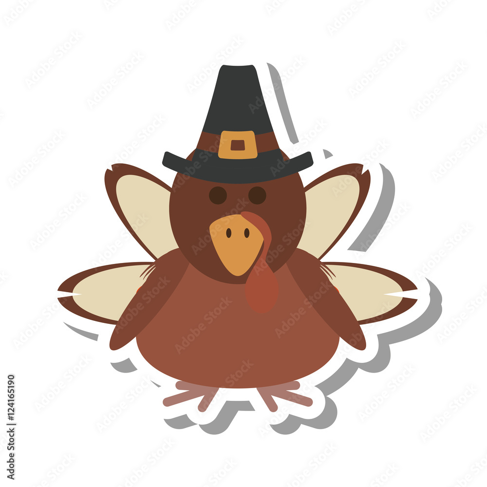 turkey character thanksgiving icon vector illustration design turkey character thanksgiving icon vector illustration design