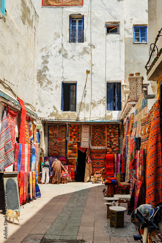 carpet selling in medina of essaouira