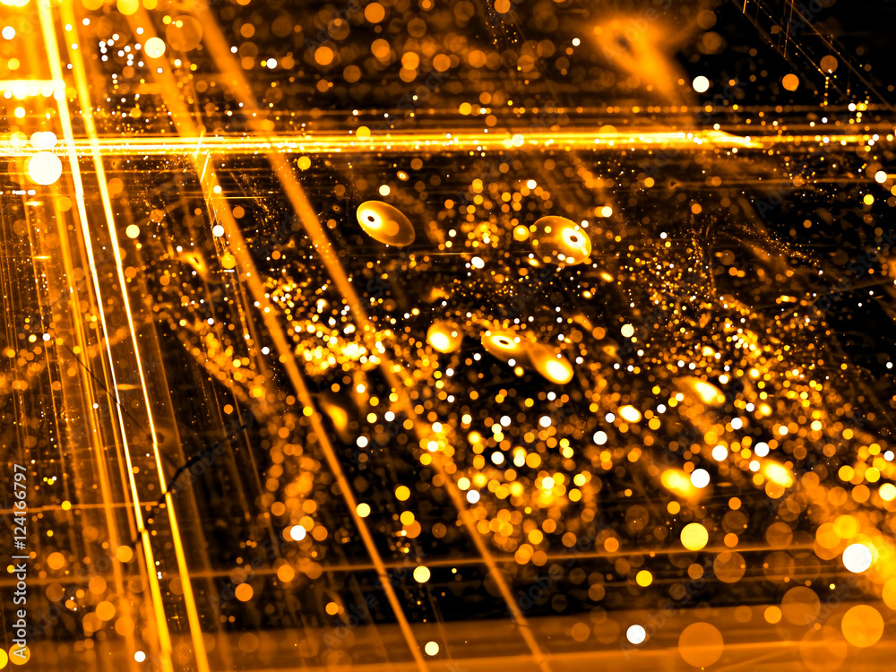 Naklejka premium Abstract surreal festive background - digitally generated image