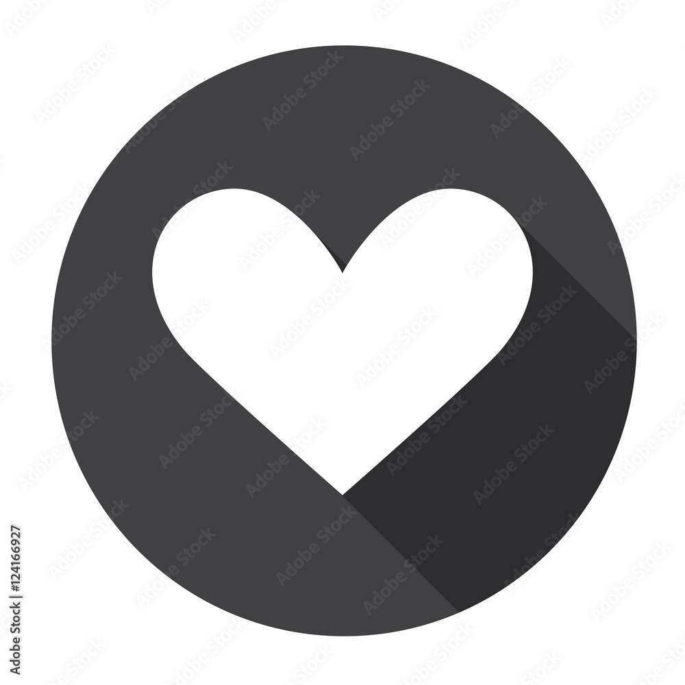 Heart Shape Black Web Icon Vector Illustration Heart Shape Black Web Icon Vector Illustration