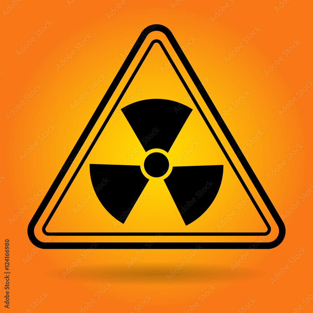 Radiation Safety Sign Icon Flat Vector Illustration Radiation Safety Sign Icon Flat Vector Illustration