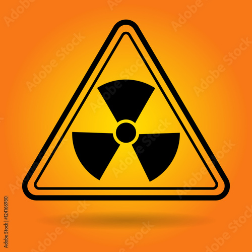 Radiation Safety Sign Icon Flat Vector Illustration