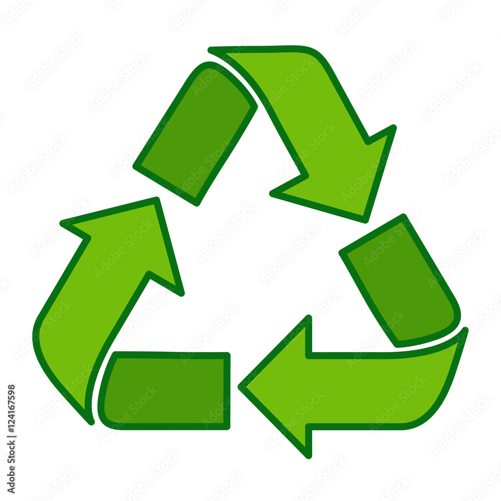 Recycle Symbol Green Logo Web Icon Flat Vector Illustration Recycle Symbol Green Logo Web Icon Flat Vector Illustration