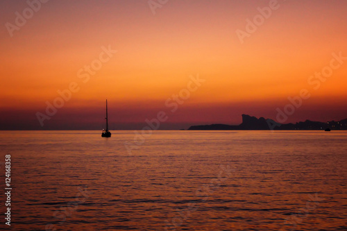 Sunset over the Mediterranean Sea, St. Cyr sur Mer, France, 2011