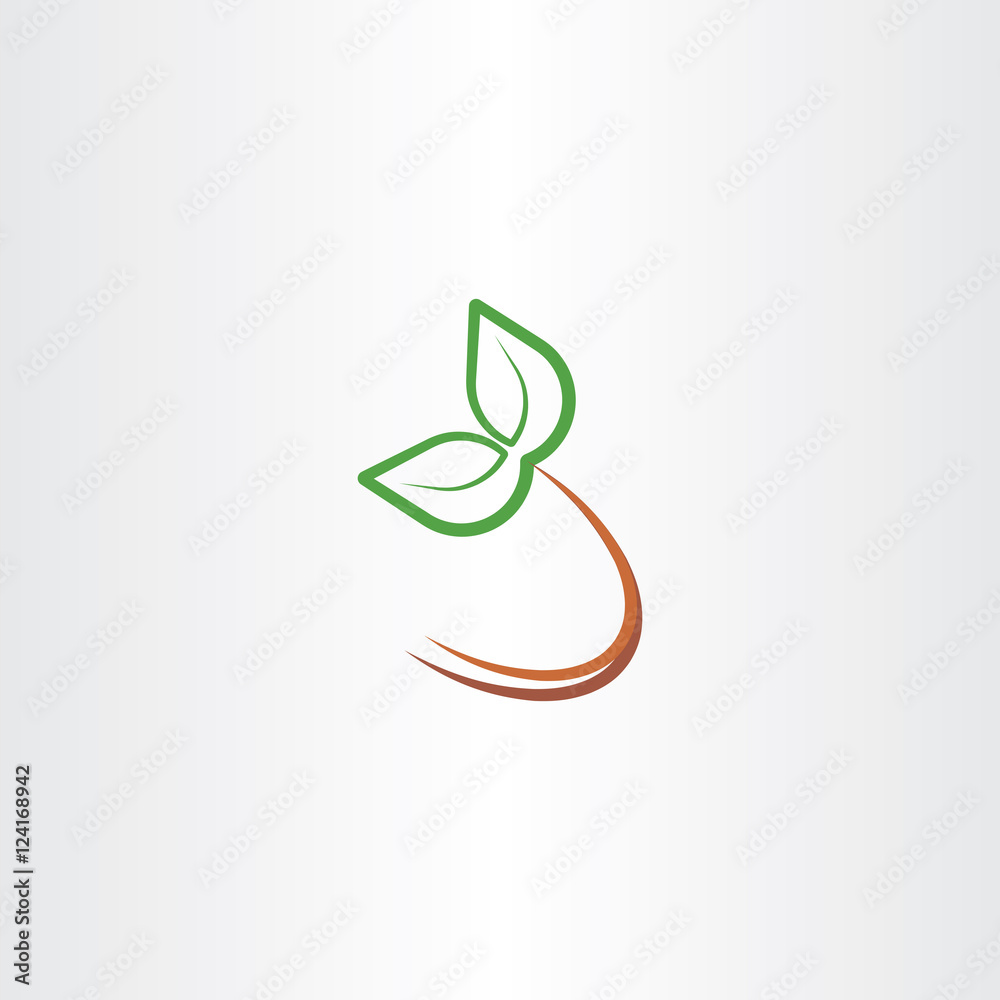 eco plant leaf vector icon design element symbol eco plant leaf vector icon design element symbol