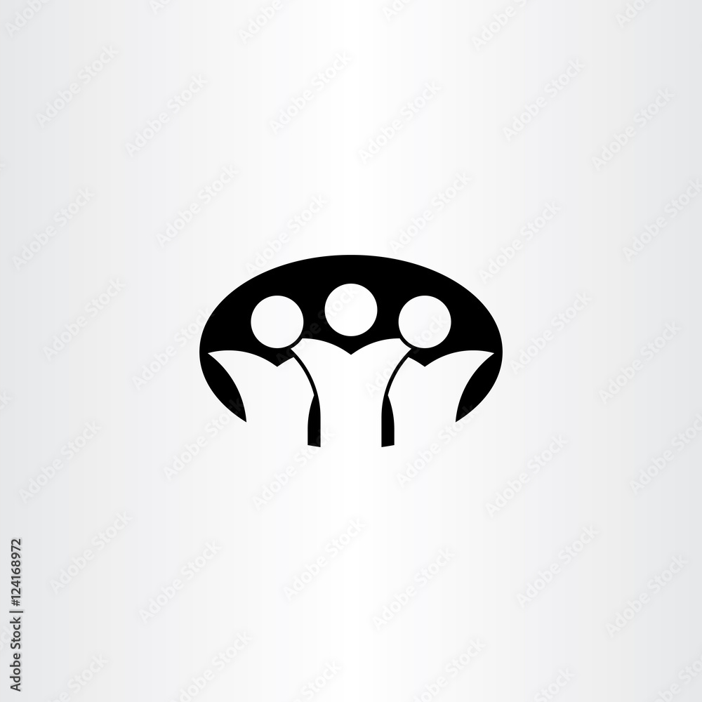 friends people icon vector black logo element