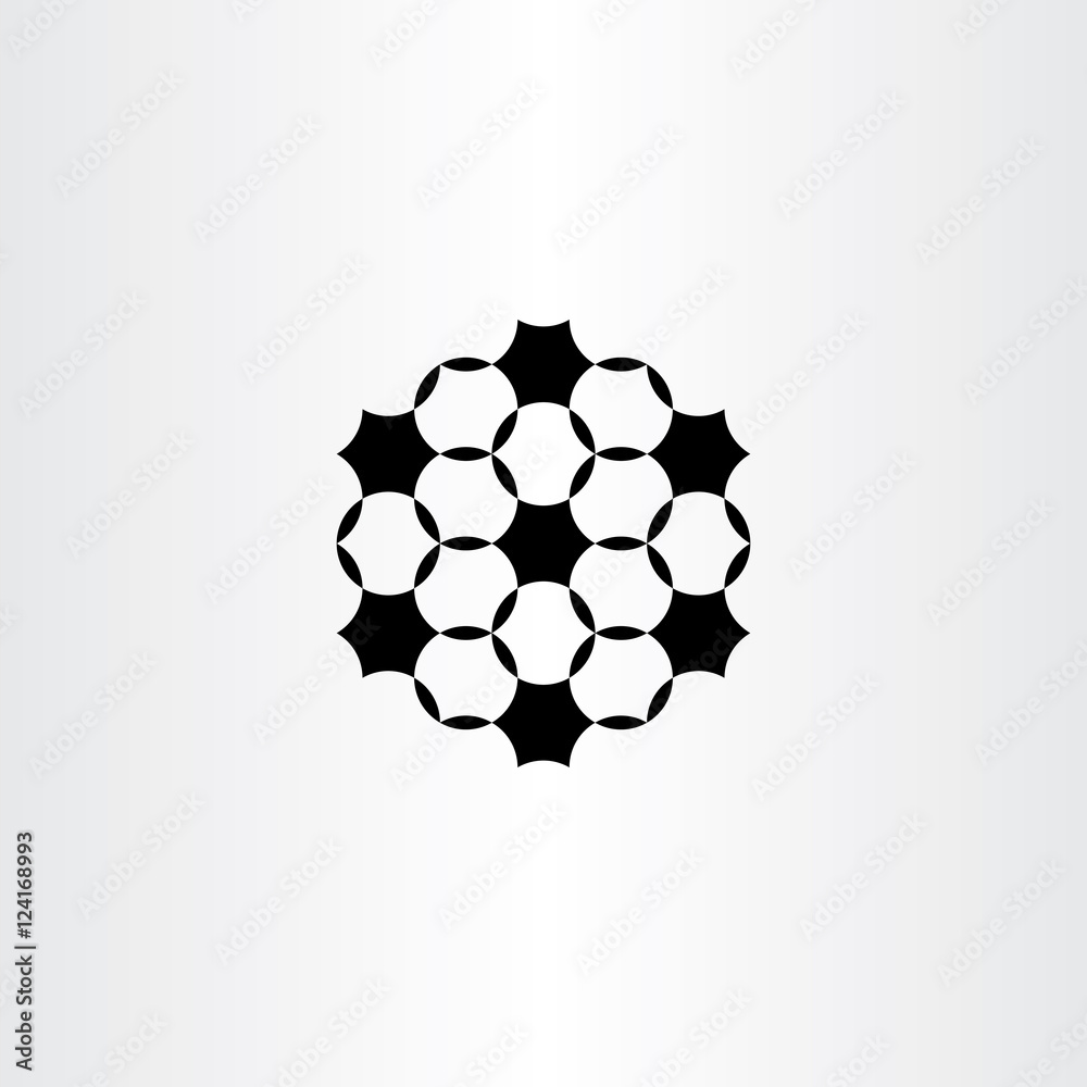 Fototapeta premium geometric circles black vector icon design element