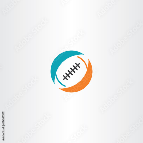 football rugby icon logo vector illustration