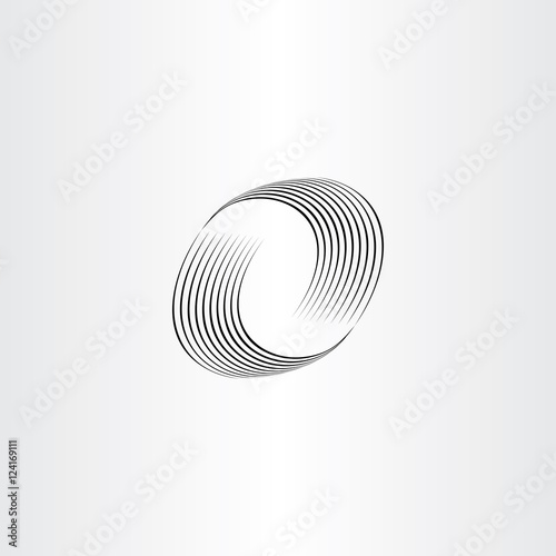 letter o wave vector icon illustration