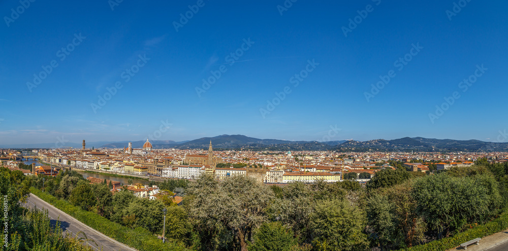 Florence, top view, panorama