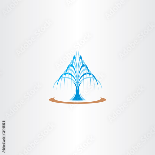 spring water fountain icon vector illustration