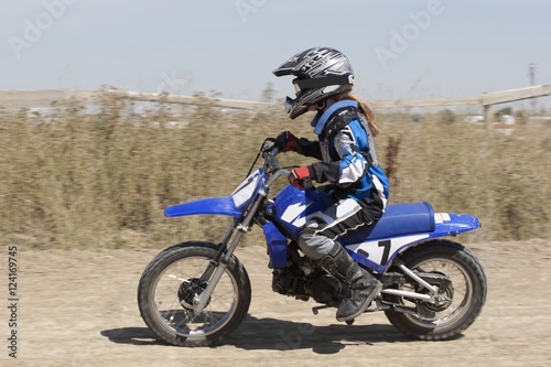 Girl On A Motorcross Bike photo